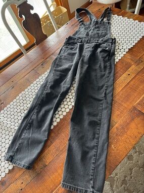 We The Free Washed Black Denim Overalls